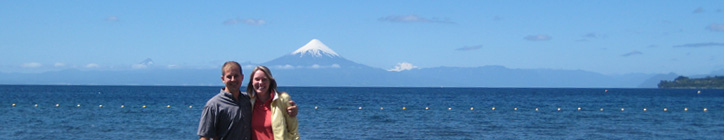 In Frutillar, German colony, with marvelous views of the Orsono volcano
