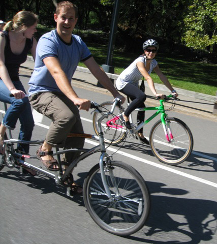 Conor made a variation of that face in every single picture. I think he was really excited about the tandem.