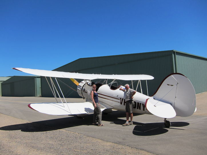With our pilot, Martyn
