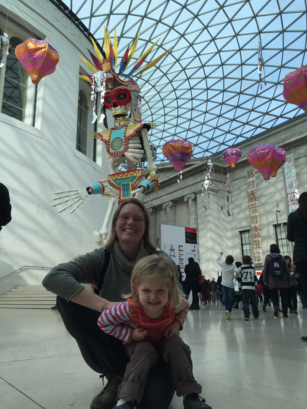 Day of the dead at the British museum. Bring on the skeletons!