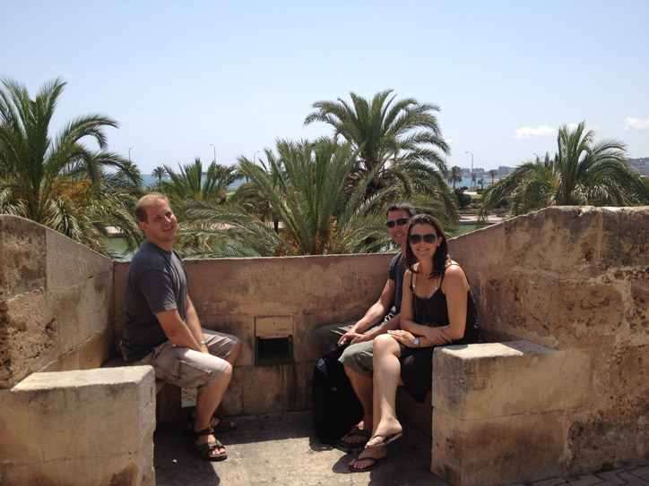 Showing off 'our city' to friends