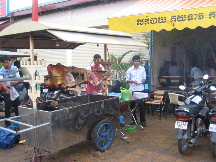 Cow on a spit