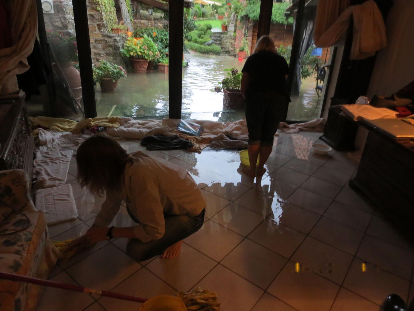 Lots of hands (and mops and towels and buckets) make the work lighter.