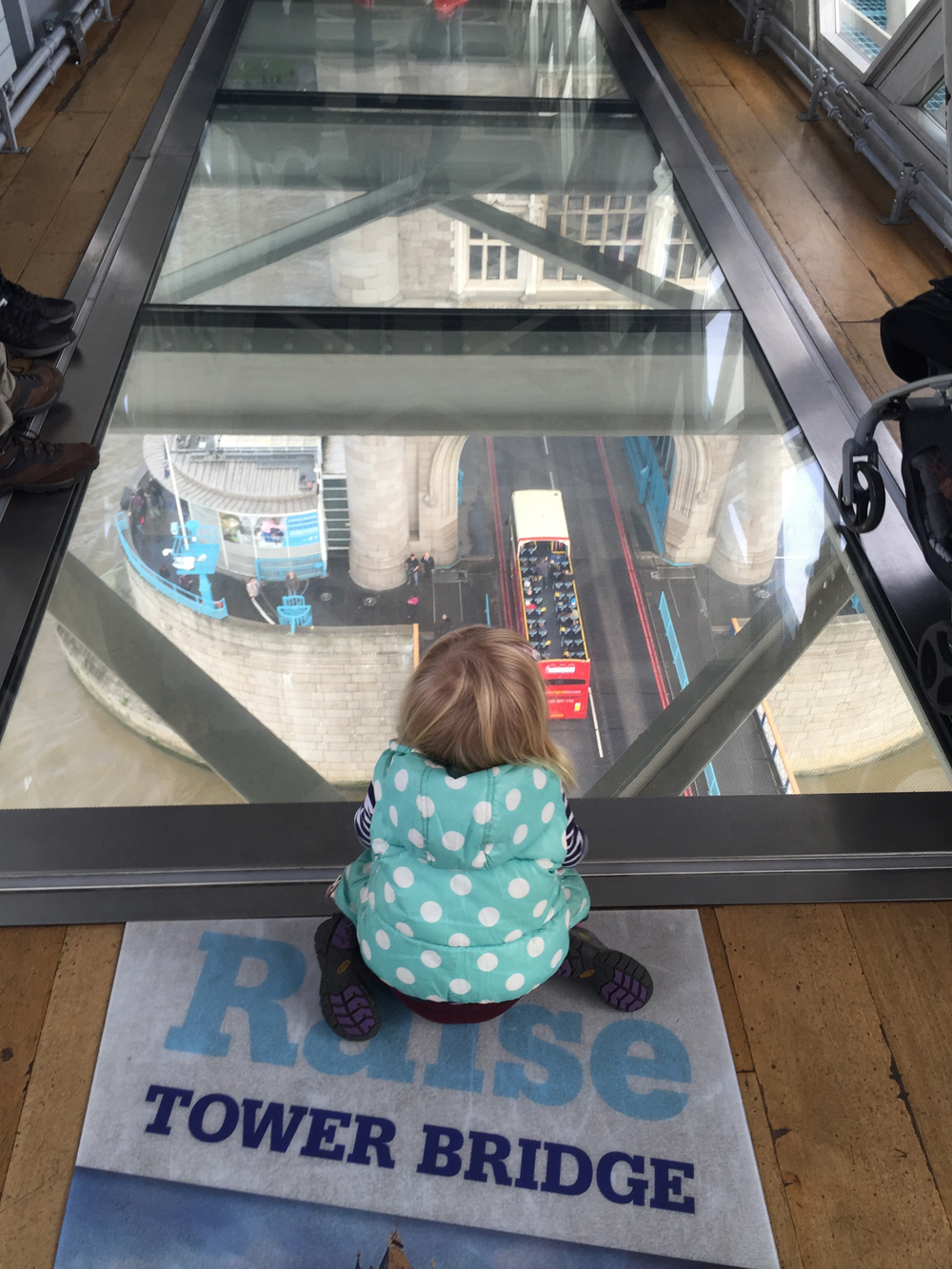 Huh, that floor is made of glass. Interesting concept. Why is everyone so scared of it??