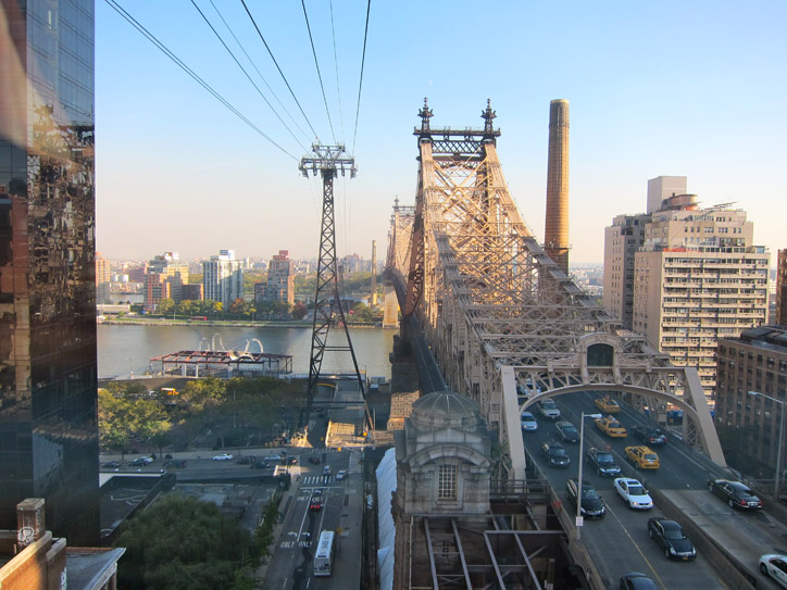 Sailing over the Queensboro bridge