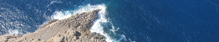 At the end of the island
