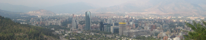Santiago as seen from the Cerro San Cristobal