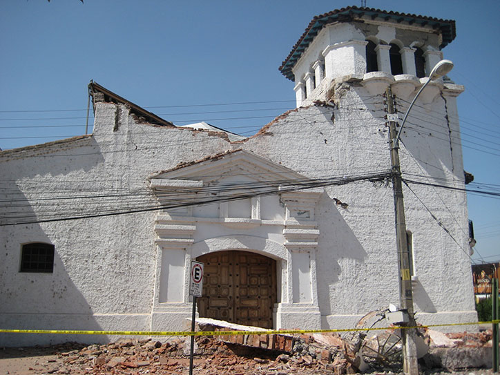 The church on the main plaza
