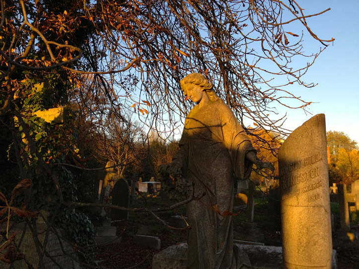One of the more elaborate gravestones.