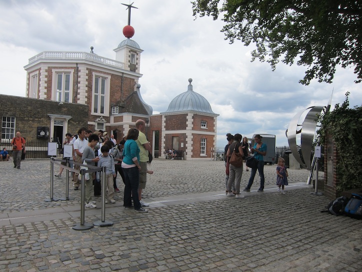 The meridian that divides the world. Arbitrarily located here (much to the chagrin of the French).