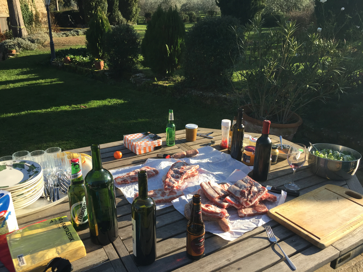 Ribs and wine and everything's fine