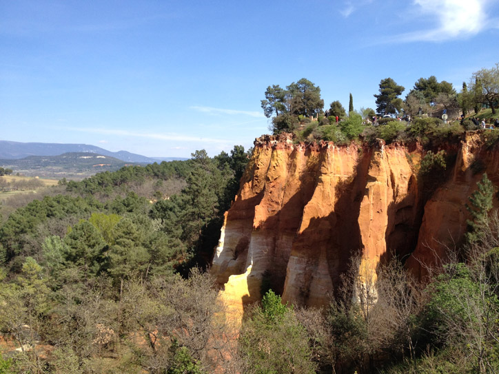 The ochre cliffs of Roussillon