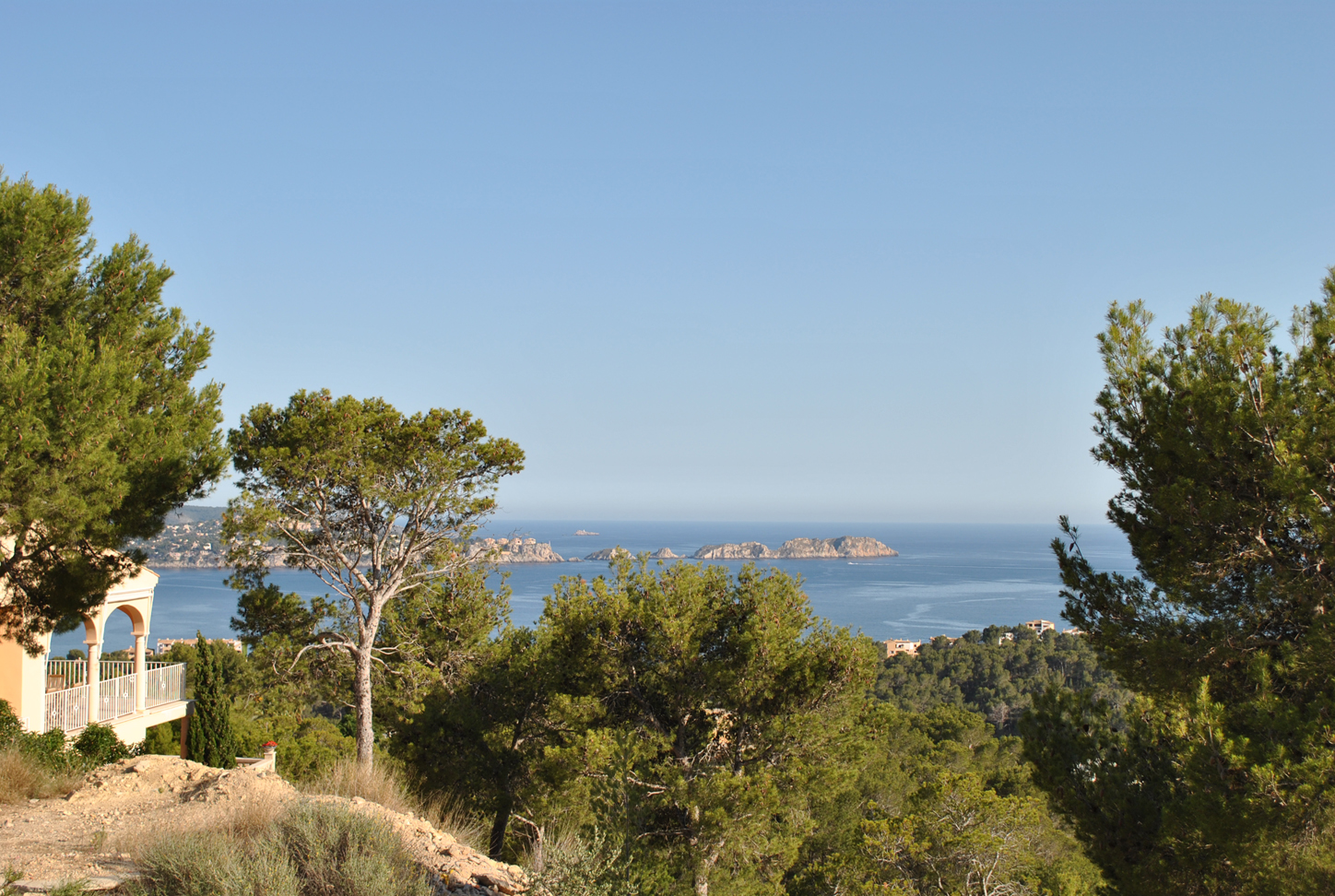 The view from the highest house in town, our starting point.