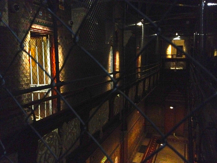 The hallways had all been gated up for more effect.