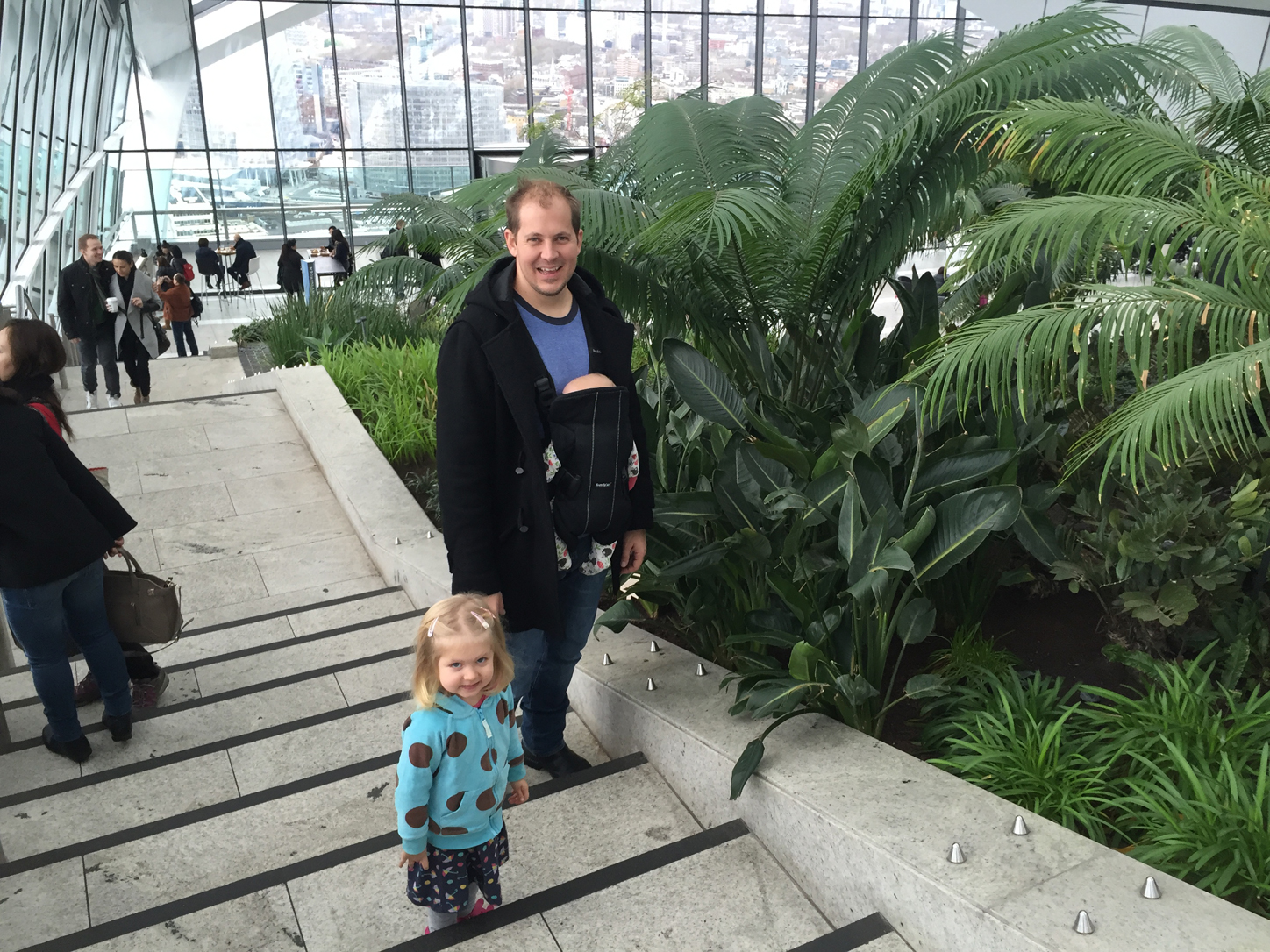 Last morning in London. We went up to the SkyGarden, literally a garden in a skyscraper on top of the city. Interesting concept but it could do with some heating.