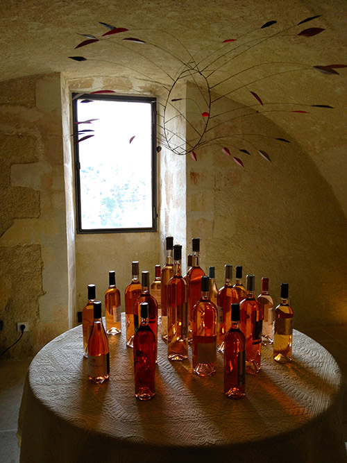 Rosés on offer at the wine tasting